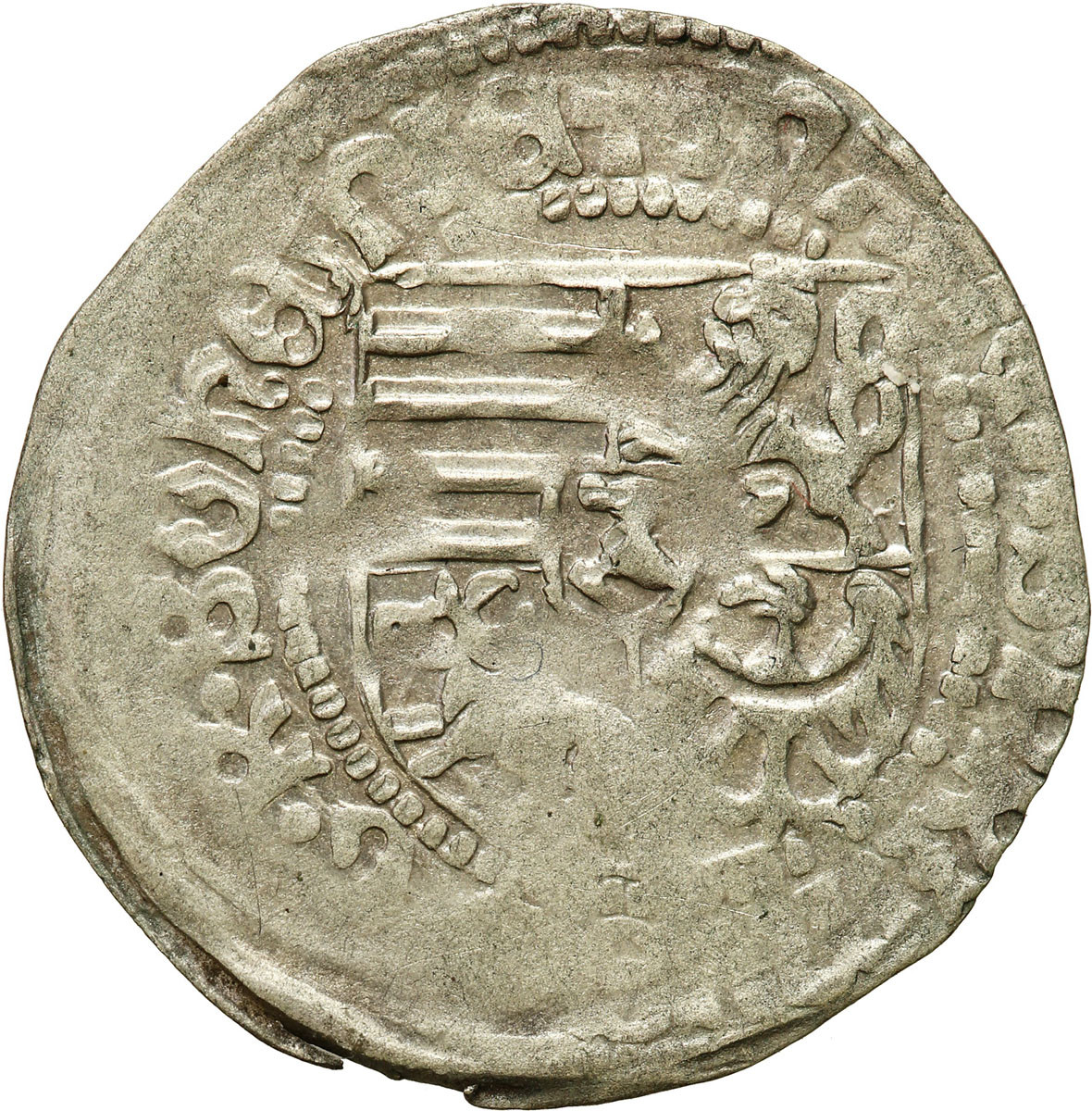 Śląsk. Maciej Korwin (1469-1490). Półgrosz, bez daty, Wrocław - RZADKI